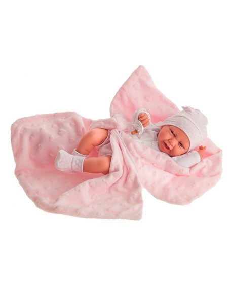 Reborn Carla doll with pink cover KRE50020 Antonio Juan | Futurartshop.com