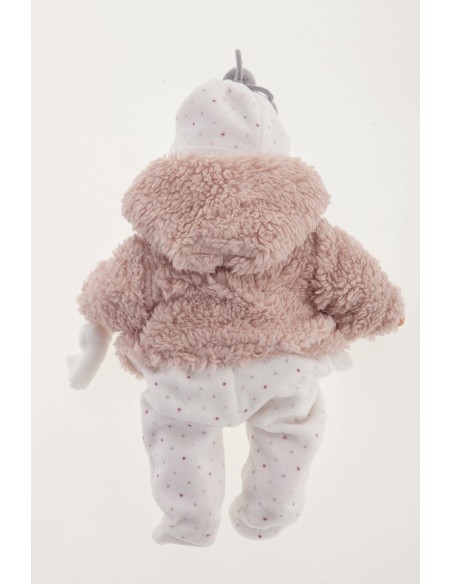 Bambolotto Reborn Kika con tutina bianca pois KRE11019 Antonio Juan | Futurartshop.com