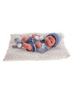 Reborn Pipo baby doll with blue onesie KRE50035 Antonio Juan | Futurartshop.com