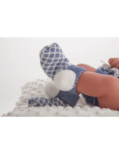 Bambolotto Reborn Pipo con tutina blu KRE50035 Antonio Juan | Futurartshop.com