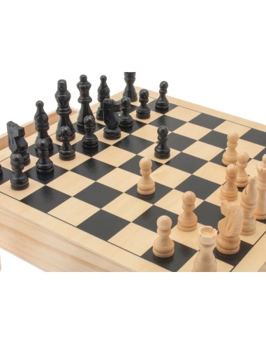 Dama Scacchi e tria in legno GRAGG-95001 Teorema | Futurartshop.com
