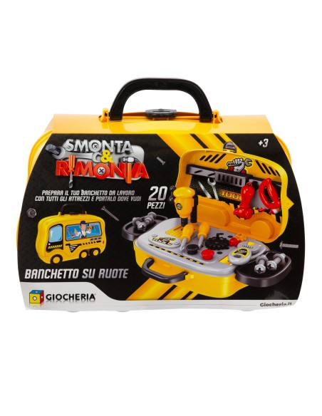 Disassembly and reassembly yellow tool case with 20 accessories GIOGGI190302 Giochi Preziosi | Futurartshop.com