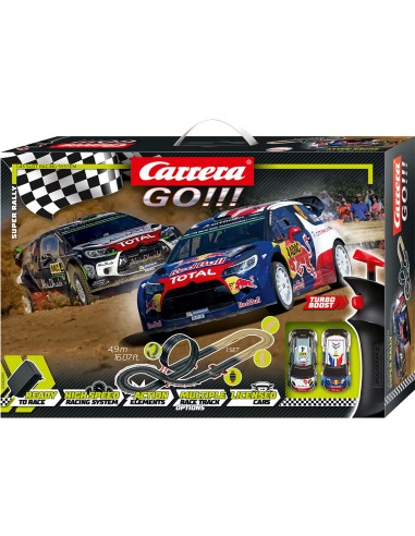 Super Rally track 4.9 meters with 2 rally cars STA20062495 Carrera go | Futurartshop.com