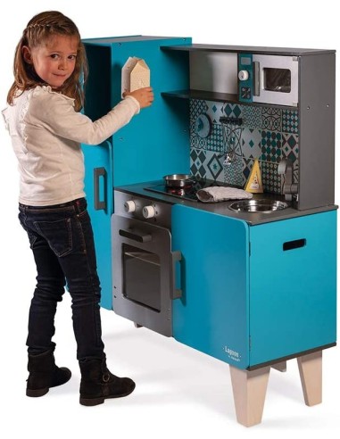 Maxi Kitchen in Lagoon wood JAN06555 Futurart | Futurartshop.com