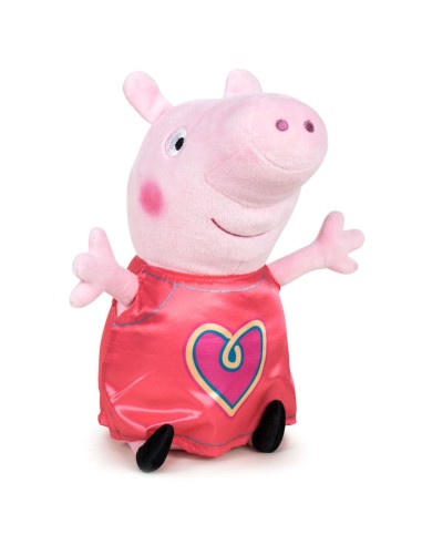 Peluche Peppa Pig con Maglia con cuore FIC760018595-4 Gabbiano | Futurartshop.com