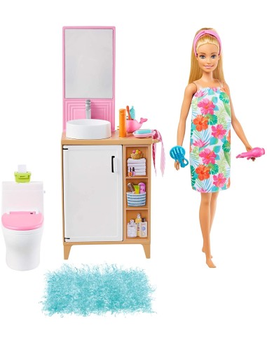 Barbie bathroom with doll MATGTD87/GRG87 Mattel | Futurartshop.com