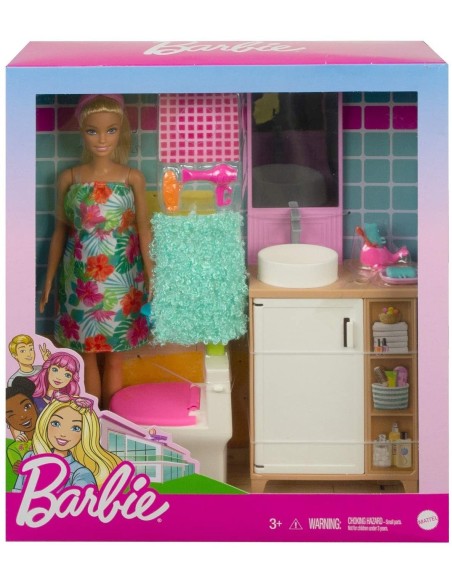 Barbie bathroom with doll MATGTD87/GRG87 Mattel | Futurartshop.com