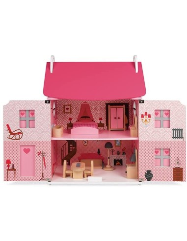 Wooden doll house mademoiselle JAN06581 Futurart | Futurartshop.com