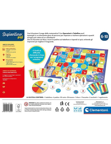 Sapientino more operations and tables CLE16640 Clementoni | Futurartshop.com