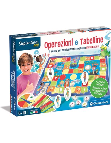 Sapientino più operazioni e tabelline CLE16640 Clementoni | Futurartshop.com