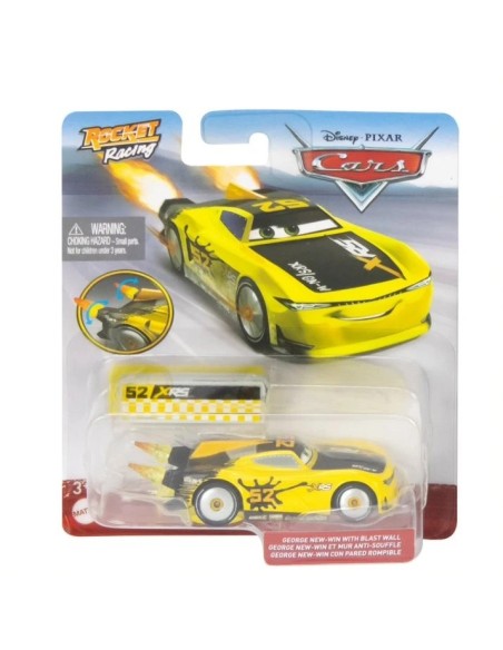 Cars XRS Roket Racing Veicolo George New-Win con Blast wall GBLGKB87/GNT49 Mattel | Futurartshop.com