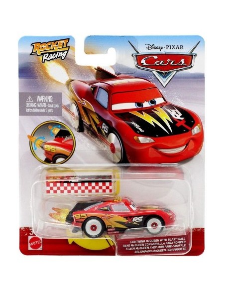 Cars XRS Roket racing vehicle Lightning McQueen with Blast wall GBLGKB87/GKB88 Mattel- Futurartshop.com