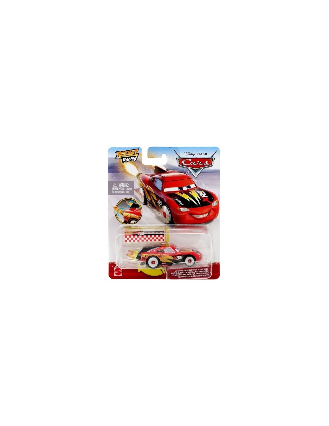 Disney and Pixar Cars XRS Rocket Racing Lightning McQueen with Spinning  Flames 