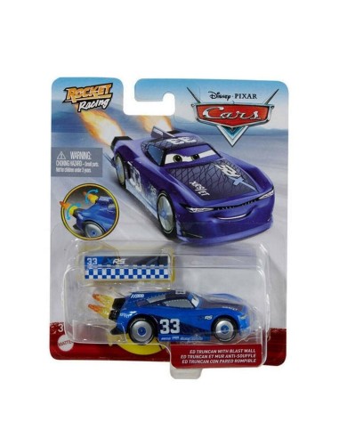 Cars XRS Roket racing vehicle Ed Truncan with Blast wall GBLGKB87/GNT51 Mattel | Futurartshop.com