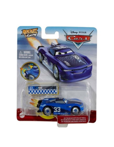 Cars XRS Roket racing vehicle Ed Truncan with Blast wall GBLGKB87/GNT51 Mattel | Futurartshop.com