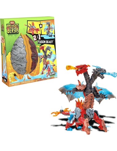 Breakout beasts fusion beast 2 in 1 con slime TOYGGJ66 Mattel | Futurartshop.com