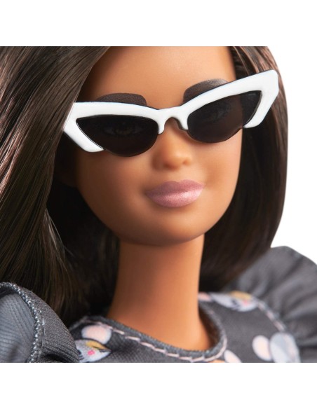 Barbie Fashionistas Abito nero con stampa topino 140 TOYFBR37/GHW54 Mattel | Futurartshop.com