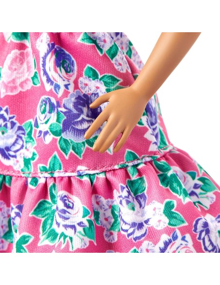Barbie Fashionistas dress pink print flowers 150 TOYFBR37/GHW64 Mattel | Futurartshop.com