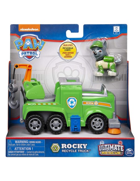 Paw Patrol Rocky Recycle Truck ultimate rescue TOY6033287-3 Spin master | Futurartshop.com