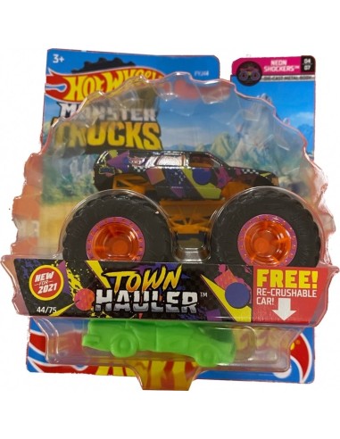 Hot Wheels Monster Trucks Town Hauler con auto TOYFYJ44/GTH86 Mattel | Futurartshop.com