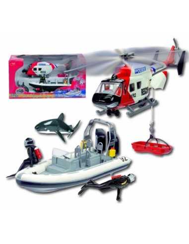 Set Gommone ed Elicottero 21 cm 36493 Simba Toys | Futurartshop.com