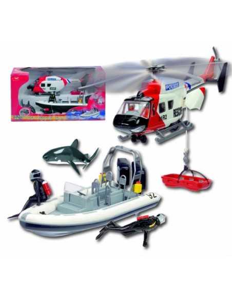 Boat and helicopter Set 21 cm 36493 Simba Toys | Futurartshop.com
