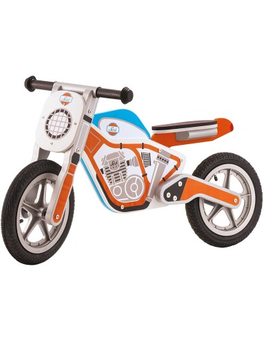Sevi wooden motorcycle without pedals Orange TRU82991 Trudi | Futurartshop.com