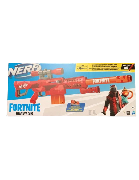 Nerf Fortnite - Heavy SR (Blaster con mirino Rimovibile e Caricatore da 6  dardi, Include 6 dardi Originali Nerf Mega) : : Giochi e giocattoli