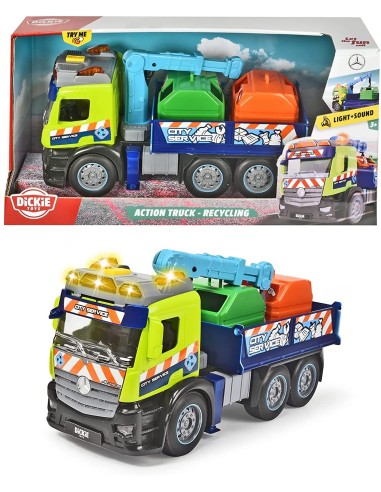 Dickie-Mercedes Action truck Ecology truck with lights and sounds SIM203745015 Simba Toys | Futurartshop.com