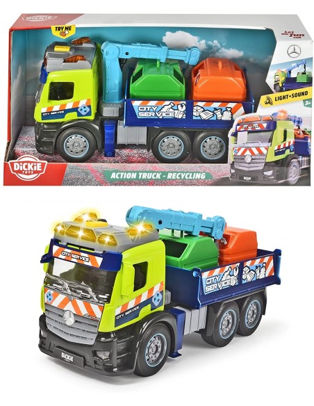 Dickie - Mercedes Action Truck Camion ecologia con luci e suoni SIM203745015 Simba Toys | Futurartshop.com