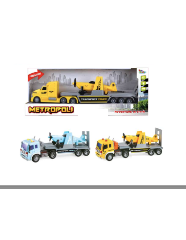 Metropoli - Rimorchio con Aereo con luci e suoni 1:16 TOY27444 Toys Garden | Futurartshop.com