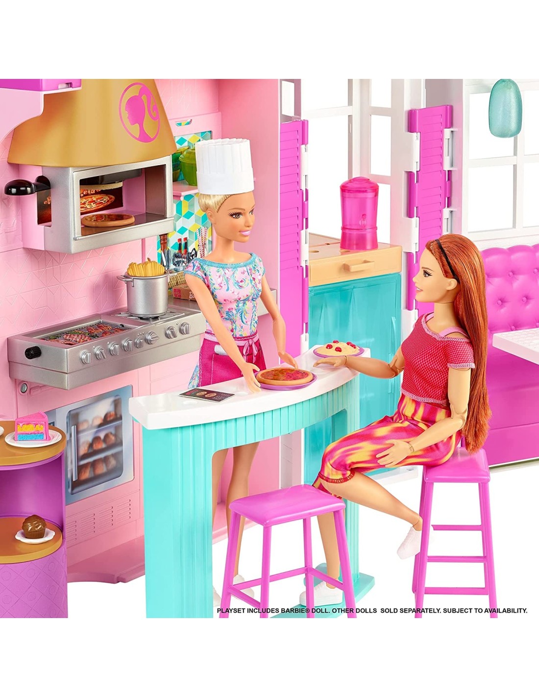 Conjunto Barbie Restaurante Cozinhar e Grelhar Mattel - Fátima Criança