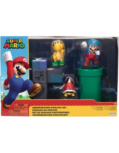 Super Mario Set Underground Diorama JAK40426 Jakks Pacific | Futurartshop.com