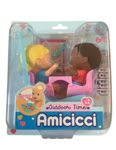 Cicciobello - Amicicci outdoor time double stroller GIOCC019000 Giochi Preziosi | Futurartshop.com