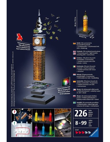 Puzzle 3D Big Ben night 216 pezzi RAV12588 Ravensburger | Futurartshop.com