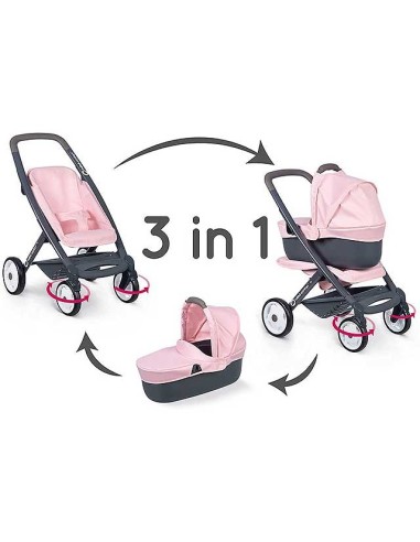Bébé Confort-pink pram stroller 3 in 1 SIM253116 Simba Toys | Futurartshop.com