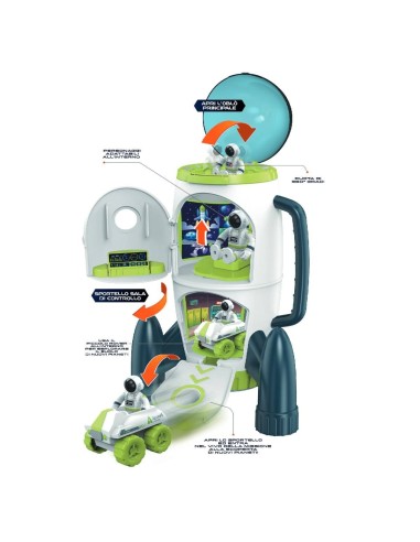 Space exploration-rocket with 2 astronauts VIL88104 Villa Giocattoli | Futurartshop.com