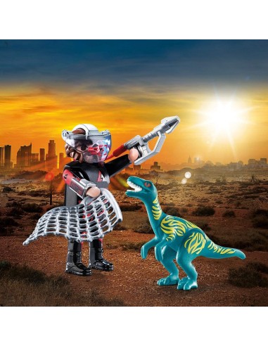 PlayMobil Dino Rise 70693-Velociraptor and Hunter PLA70693 Playmobil | Futurartshop.com