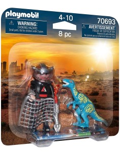 PlayMobil Dino Rise 70693 - Velociraptor e cacciatore PLA70693 Playmobil | Futurartshop.com