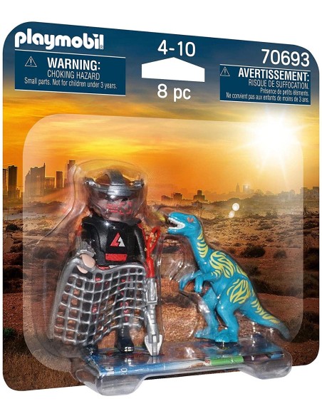 PlayMobil Dino Rise 70693 - Velociraptor e cacciatore PLA70693 Playmobil | Futurartshop.com