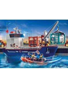 PlayMobil City Action 70769 - Nave da carico con container PLA70769 Playmobil | Futurartshop.com 2
