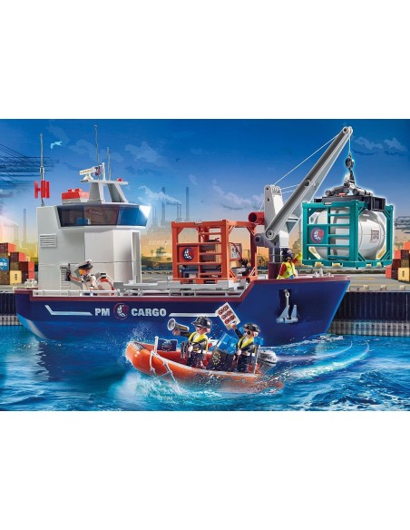 PlayMobil City Action 70769-cargo ship with container PLA70769 Playmobil | Futurartshop.com