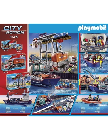 PlayMobil City Action 70769-cargo ship with container PLA70769 Playmobil | Futurartshop.com