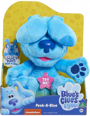 Les Indices de Blue et Vous - jeu de Coucou bleu en peluche GIOBLU02100 Giochi Preziosi- Futurartshop.com