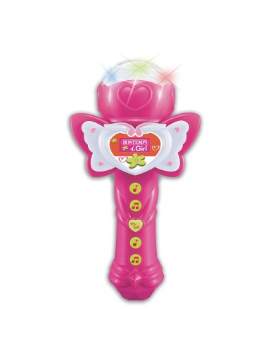 Pink karaoke microphone with light effects BON41 2071 Bontempi | Futurartshop.com