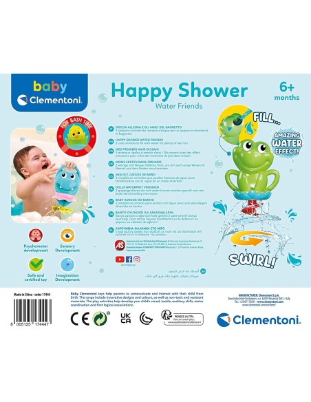Happy Shower Water Friends - Amici del Bagnetto CLE17444 Clementoni | Futurartshop.com