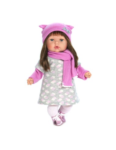 Bambola Reborn Tita con sciarpa e cappello NIN6062 Nines | Futurartshop.com