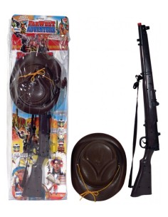Cowboy hat with multiple envelope rifle  RST9006 Re.El Toys | Futurartshop.com