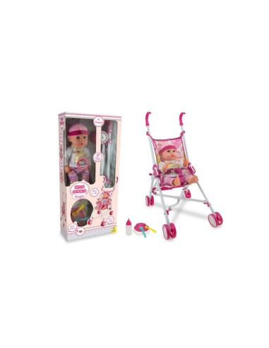 TEOREMA-Bab t Teo-Ciao Ciccio doll with stroller TEO66040 Teorema | Futurartshop.com