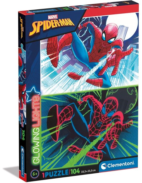 Puzzle Spider-Man Luminoso 104 pezzi CLE27555 Clementoni | Futurartshop.com